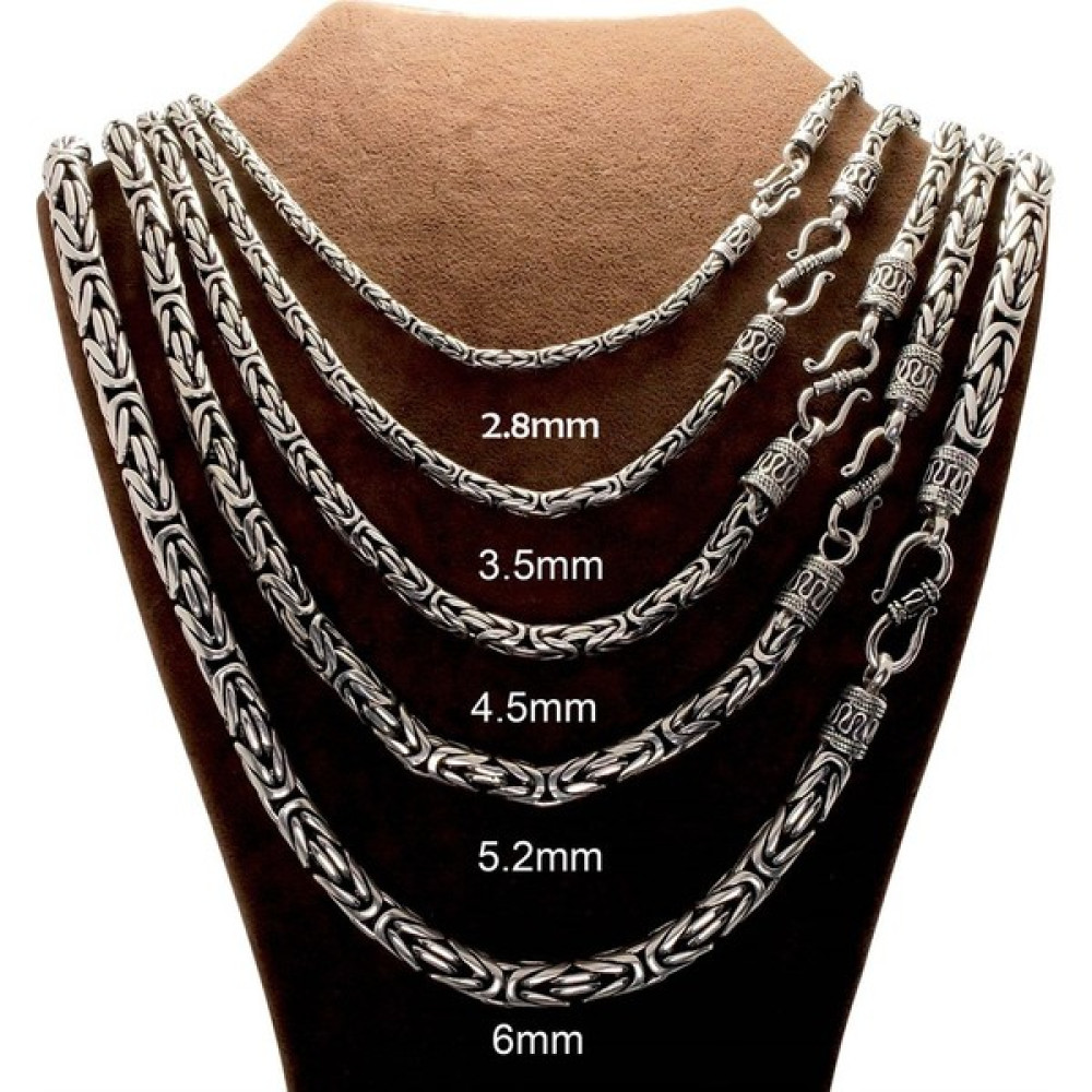 Encili Silver 925 Ayar Gümüş 65 cm Kancalı Model Erkek Kral Zincir Kolye - 4,5 mm Gümüş Kolye Fiyatı