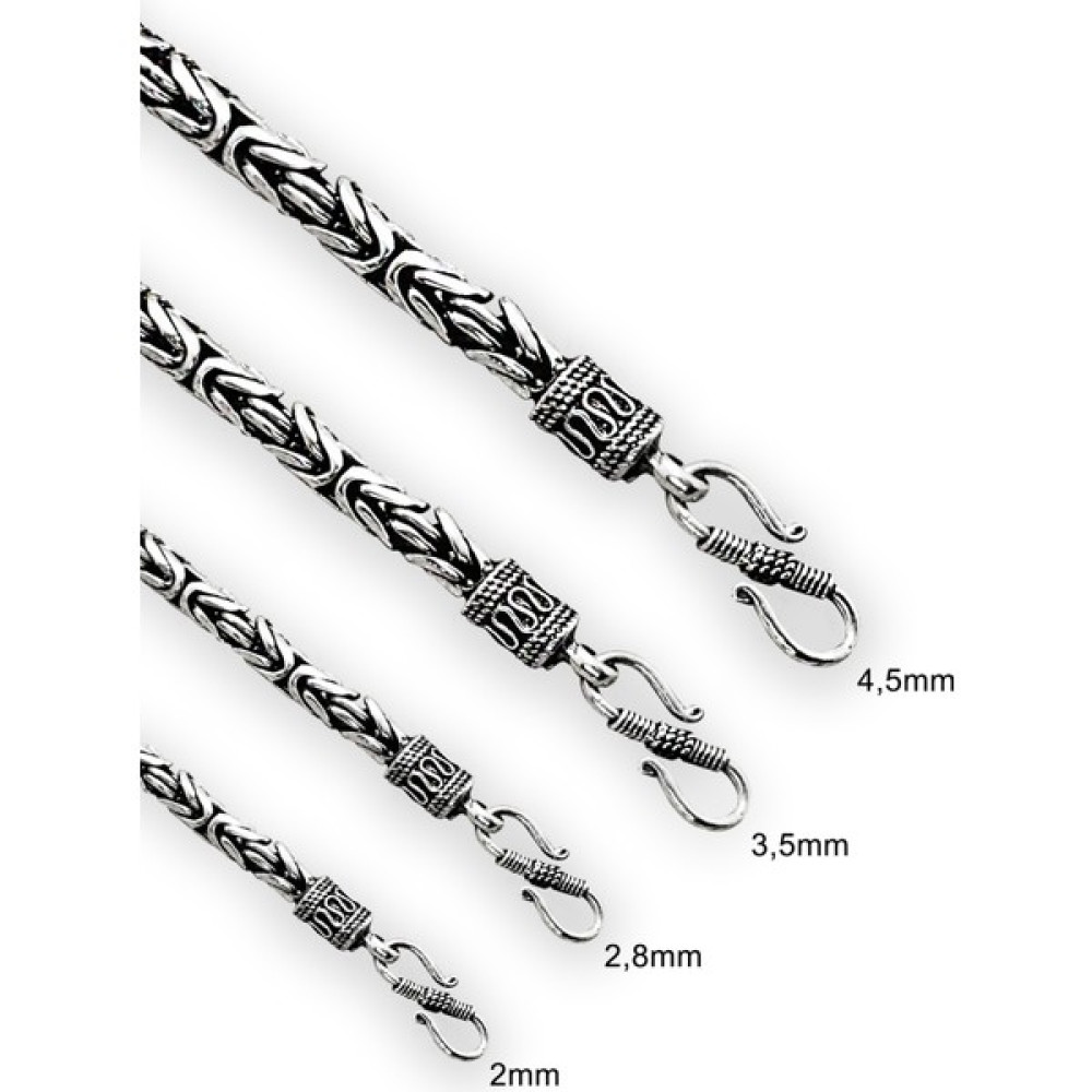 Encili Silver 925 Ayar Gümüş Kancalı Model Kral Zinciri Oval Bileklik - 3,5 mm Saat ve Bileklik Aksesuarı Fiyatı