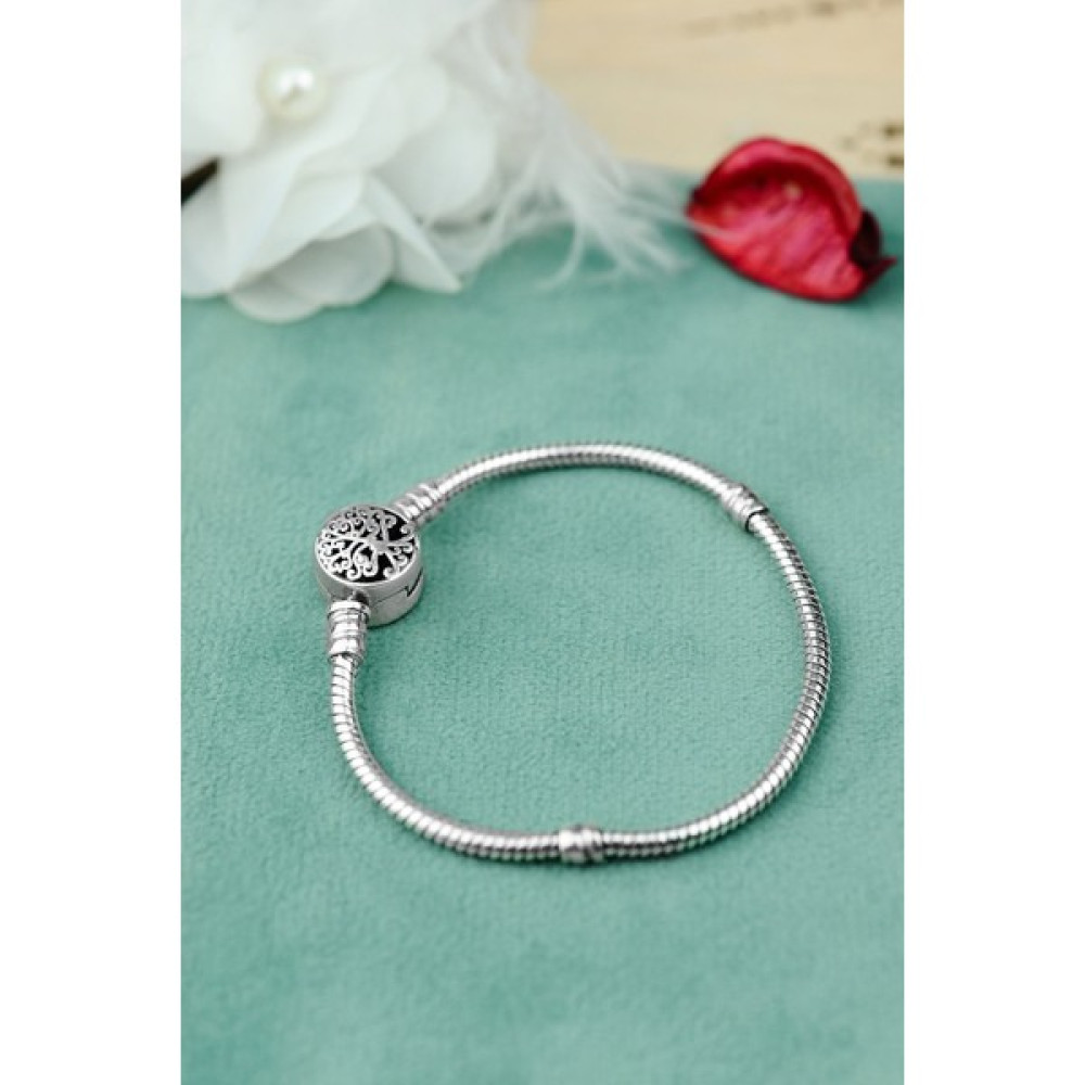 Encili Silver 925 Ayar Gümüş Pandora Model Çift Taraflı Kadın Bileklik Saat ve Bileklik Aksesuarı Fiyatı