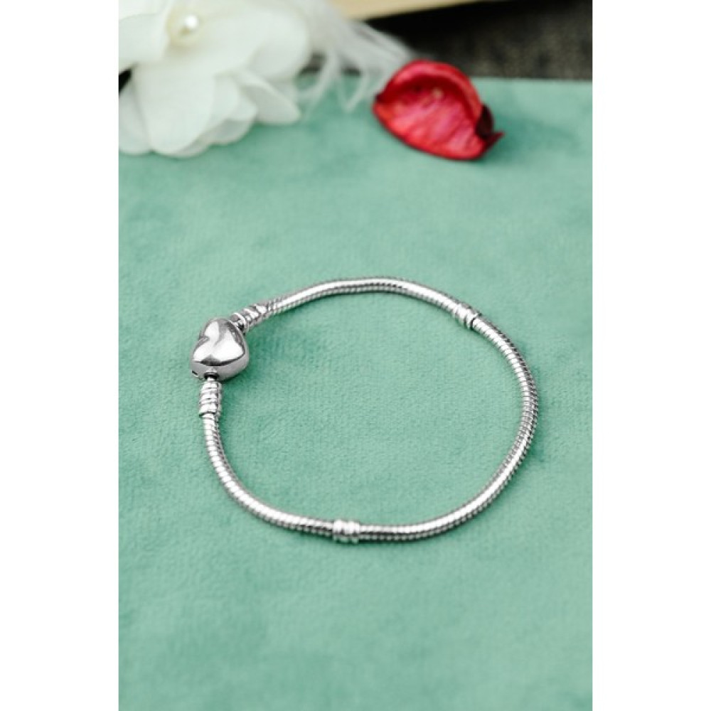 Encili Silver 925 Ayar Gümüş Pandora Model Kalp Kadın Bileklik Saat ve Bileklik Aksesuarı Fiyatı