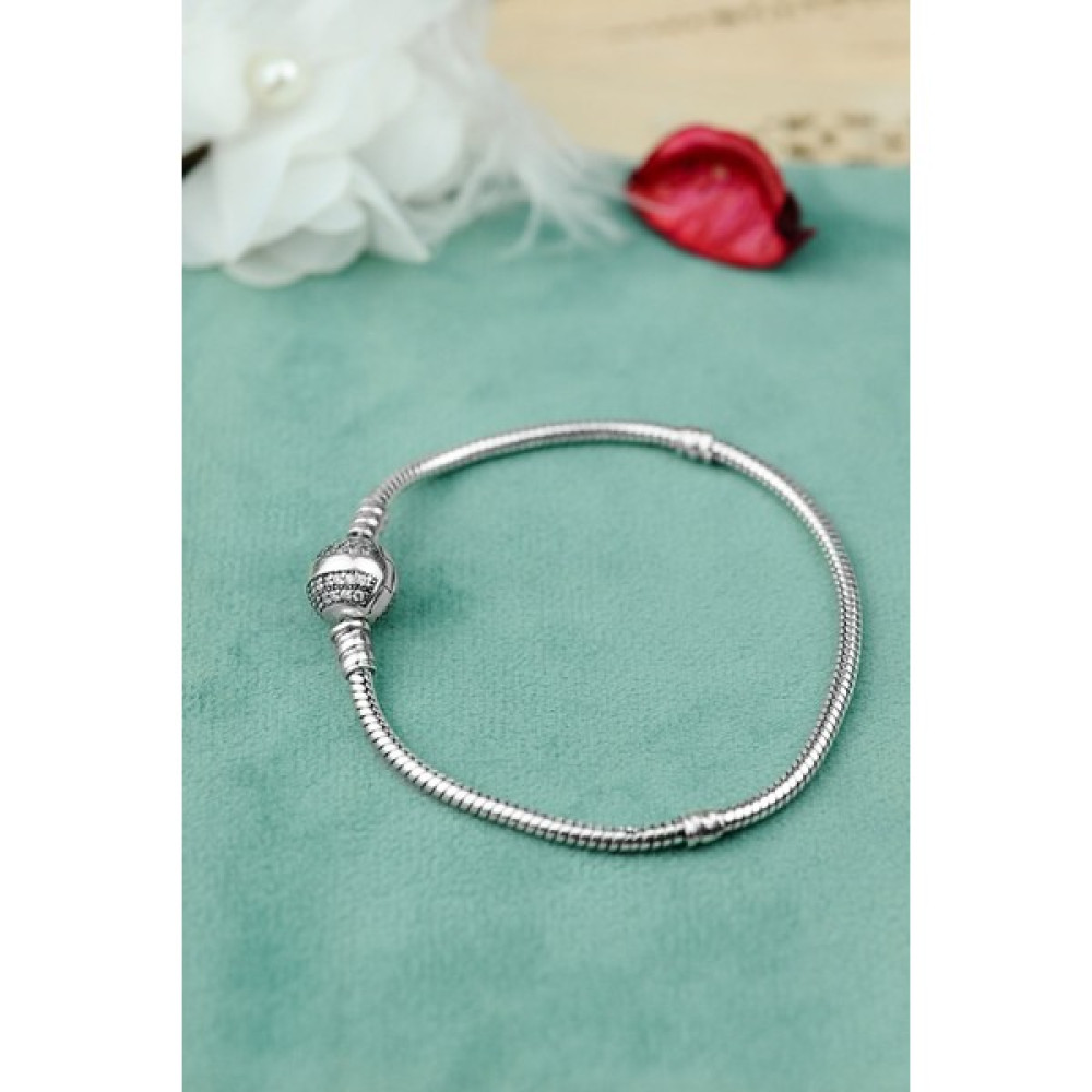 Encili Silver 925 Ayar Gümüş Pandora Yuvarlak Model Kadın Bileklik Saat ve Bileklik Aksesuarı Fiyatı