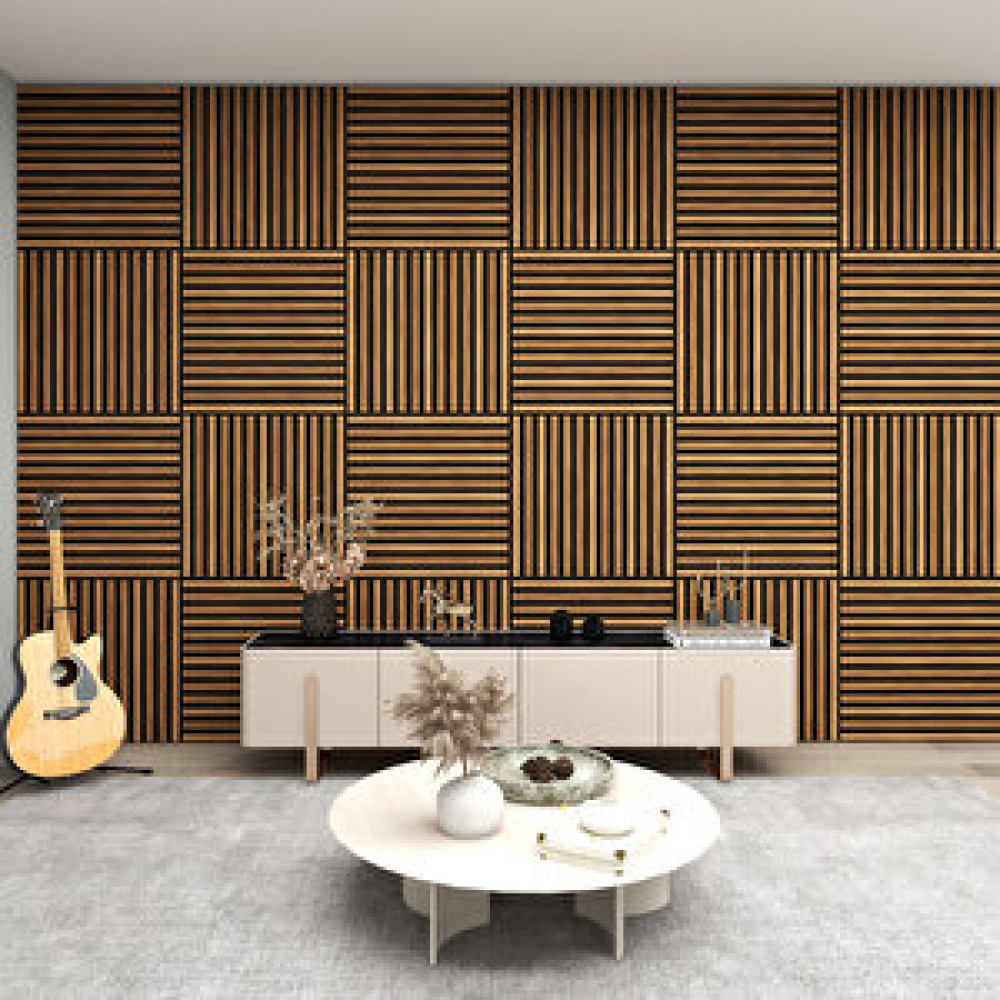 Enda Home 59,5x59,5 Mdf Akusti̇k Duvar Ve Tavan Paneli̇ 27 Mm 1.44 M2 Ceviz Hareli Ceviz Duvar Kağıdı Fiyatı