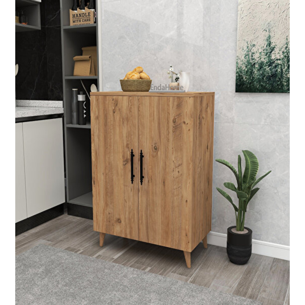 Enda Home 97x65x32 CM 3 Raflı 2 Kapaklı Çam Çok Amaçlı Dolap Gardrop & Dolap Fiyatı
