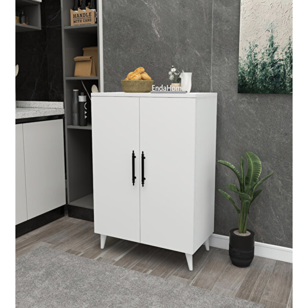 Enda Home 97x65x32 CM Raflı 2 Kapaklı Beyaz Çok Amaçlı Dolap Gardrop & Dolap Fiyatı