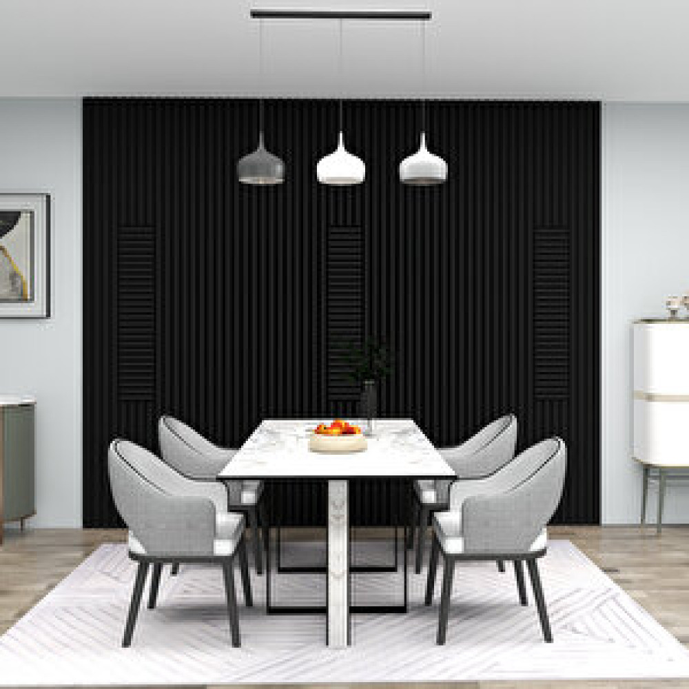 Enda Home Akustik Duvar Paneli Mdf Duvar Paneli Plus Akupanel Siyah 61x278 cm Siyah Duvar Kağıdı Fiyatı