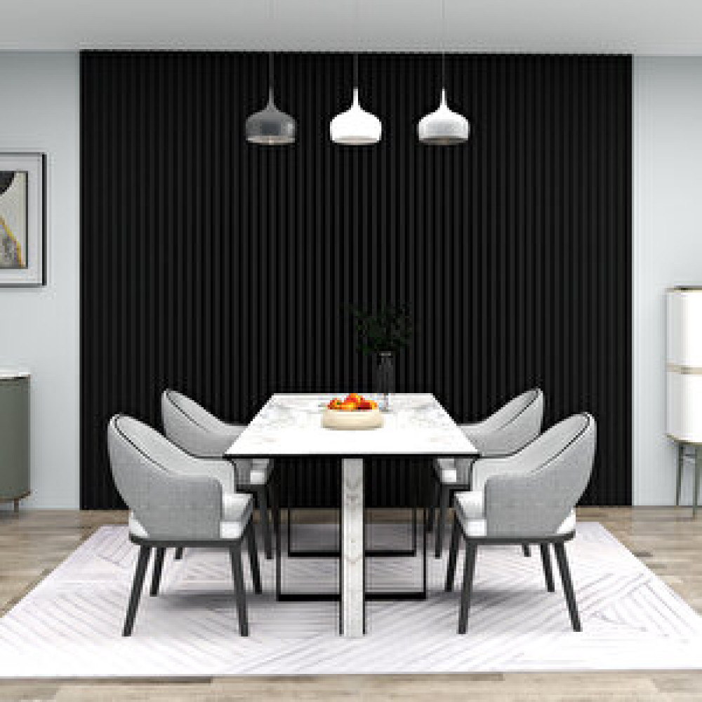 Enda Home Mdf Akustik Duvar Paneli Siyah 61x278 cm Siyah Duvar Kağıdı Fiyatı