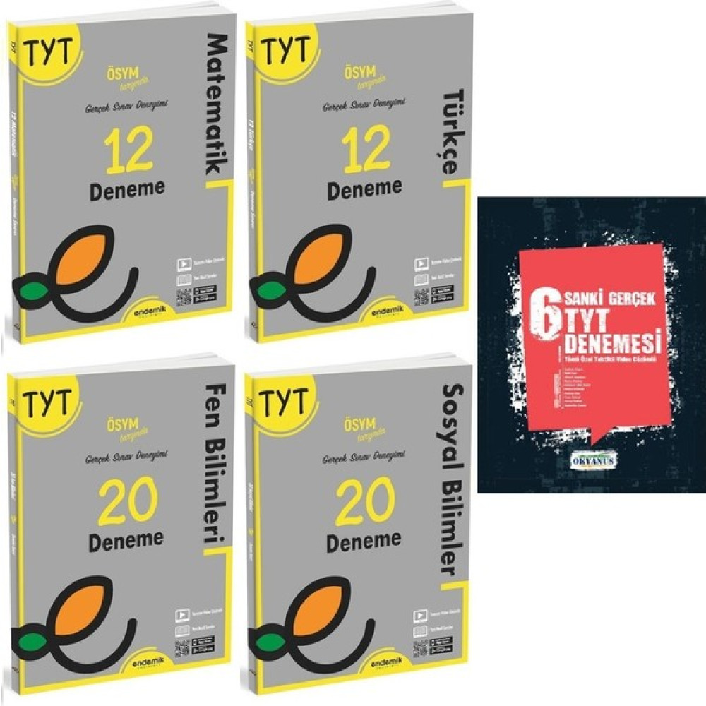 Endemik Yayınları Endemik Tyt ( Matematik - Türkçe - Fen - Sosyal ) Branş Deneme + Okyanus Sanki Gerçek 6 Tyt Deneme Temel Yeterlilik Testi (TYT) Fiyatı
