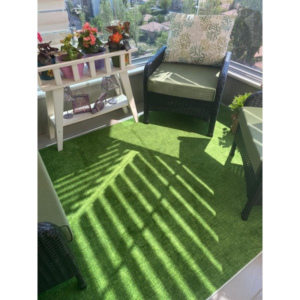 Ender Halıcılık Kaymaz Tabanlı Protokol Yeşil Kesme Halı Yolluk Balkon Halısı - 80 x 250 cm Yolluk Fiyatı