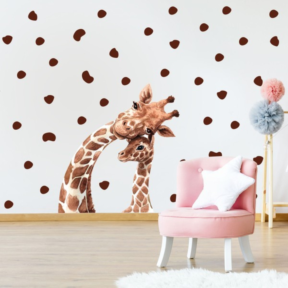 Ender Hediye Zürafa Ailesi Çocuk Odası Duvar Sticker - Açık Kahverengi - 60 x 100 cm Duvar Stickerı Fiyatı