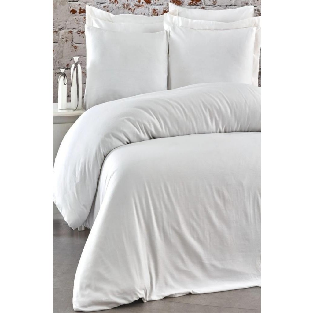 Ender Home Battal Boy Nevresim Takımı Düz Pamuk Saten Ev Otel Tipi Kutulu - 240 x 220 cm - Beyaz Nevresim Takımı Fiyatı