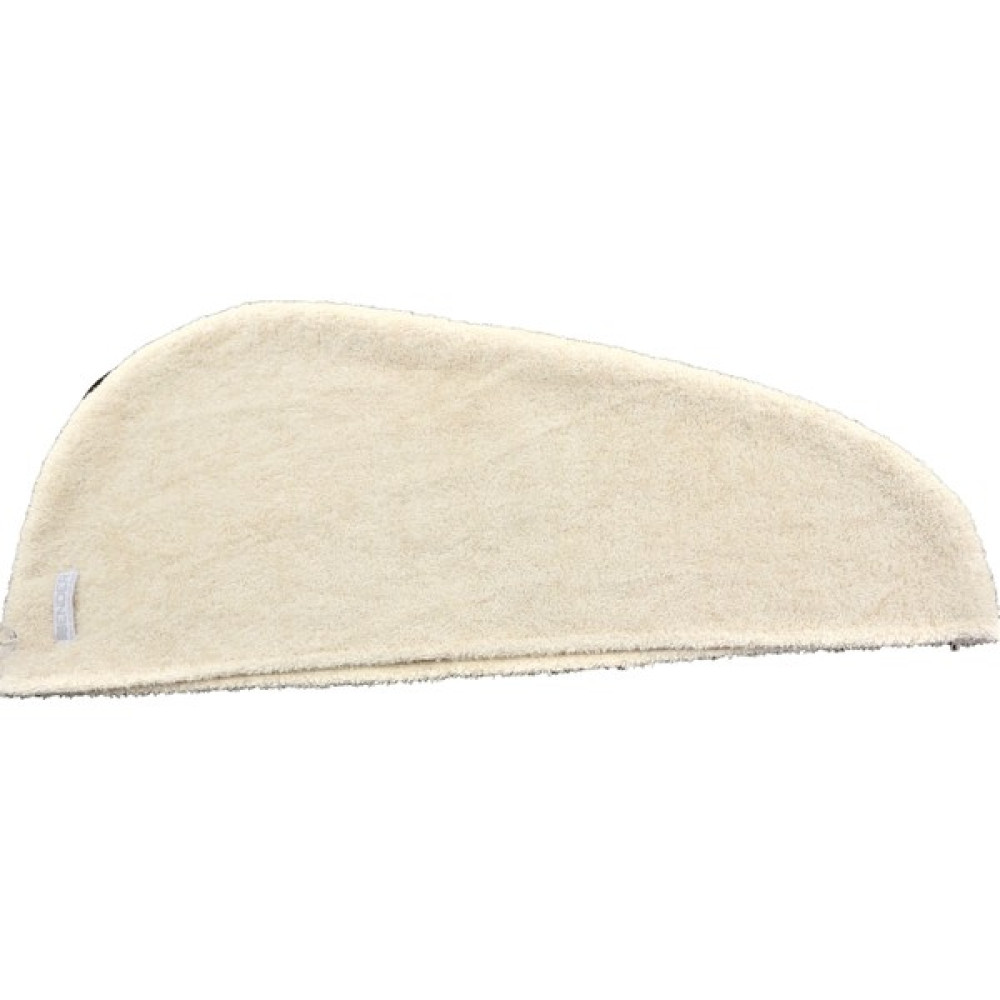Ender Home Beyaz Saç Kurulama Bonesi Pamuk Polyester Düz Kadife Düğmeli Baş Havlusu Saç Kurutma Türbanı - 65 x 25 cm - Ekru Banyo Havlusu Fiyatı
