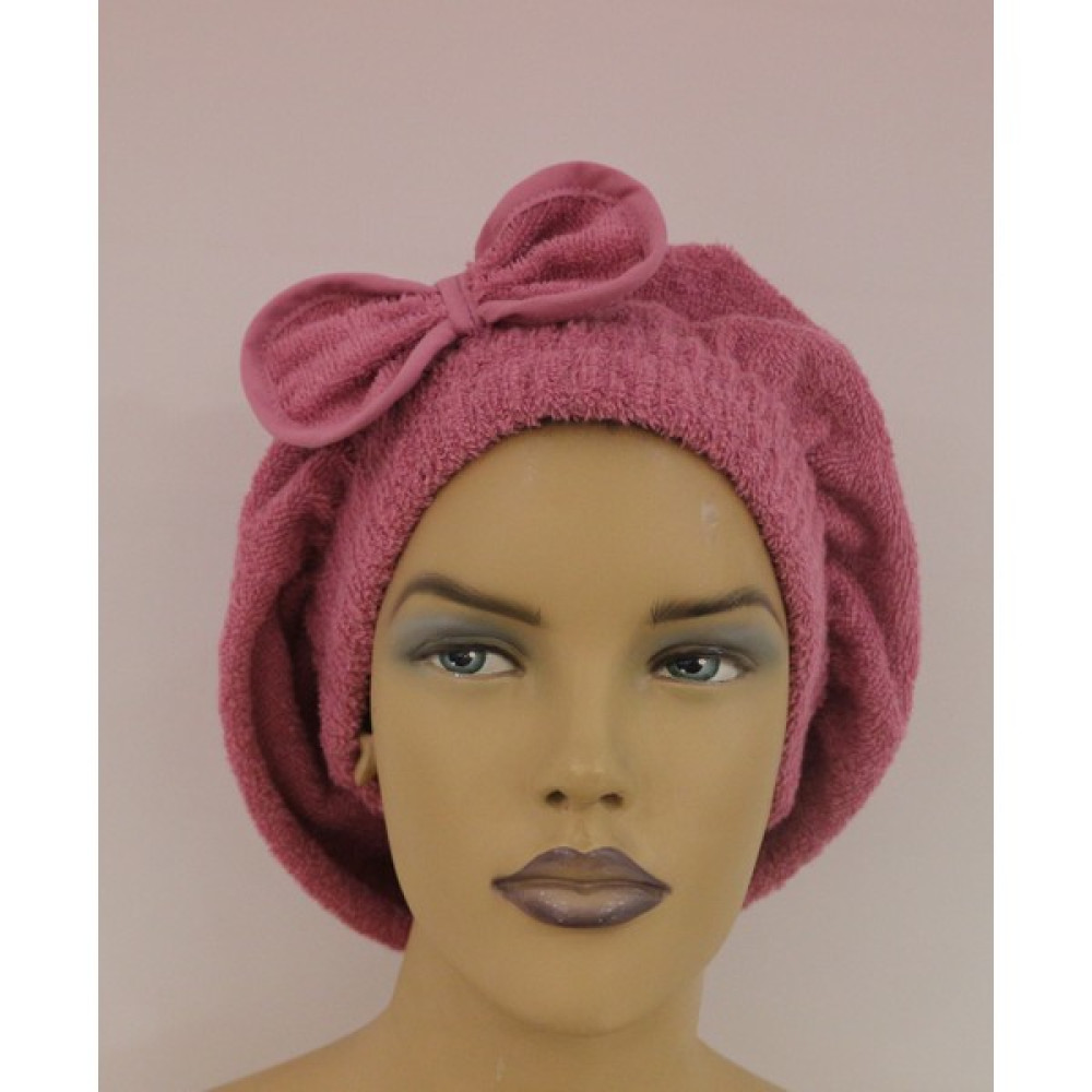 Ender Home Fiyonklu Saç Kurulama Bonesi Lastikli Bukle Baş Havlu Saç Bonesi - Pembe - 25 x 40 cm Banyo Havlusu Fiyatı