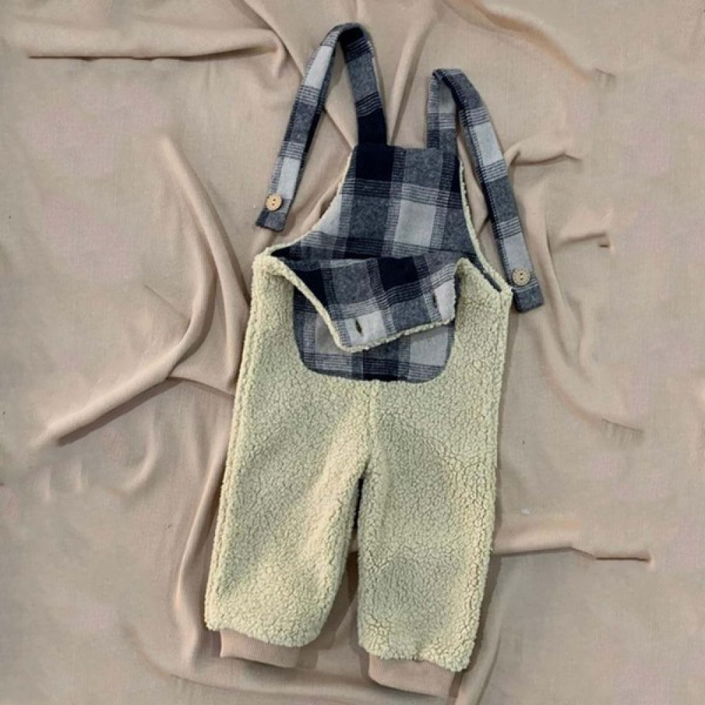 Enen Baby Salopet Askılı Welsoft Kumaş Bebe Salopet Tulum- ENEN0001068 - Enen Baby - Lacivert - 9-12 Ay Bebek Tulumu Fiyatı