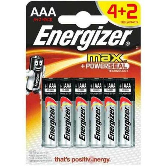 Energizer Alkaline Max Power 4+2 AAA İnce Pil Normal & Şarj Edilebilir Piller Fiyatı
