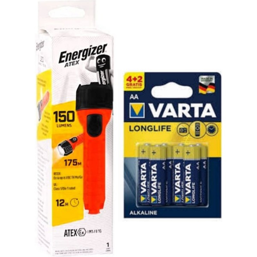 Energizer Atex 150 Lumen Fener + Varta Alkalın Aa Kalem Pil 6 Lı Bahçe Dekorasyon & Düzenleme Fiyatı