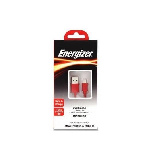 Energizer C12UBMCGRD4 Kırmızı 1.2 m Flat Micro USB Kablosu