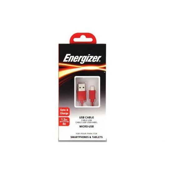 Energizer C12UBMCGRD4 Kırmızı 1.2 m Flat Micro USB Kablosu USB Kablo Fiyatı