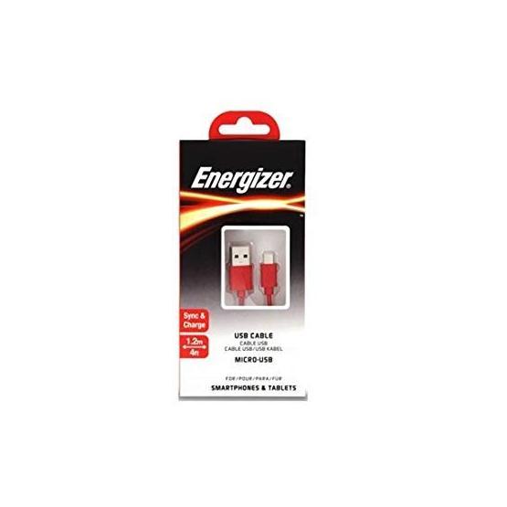 Energizer C12UBMCGRD4 Kırmızı 1.2 m Flat Micro USB Kablosu
