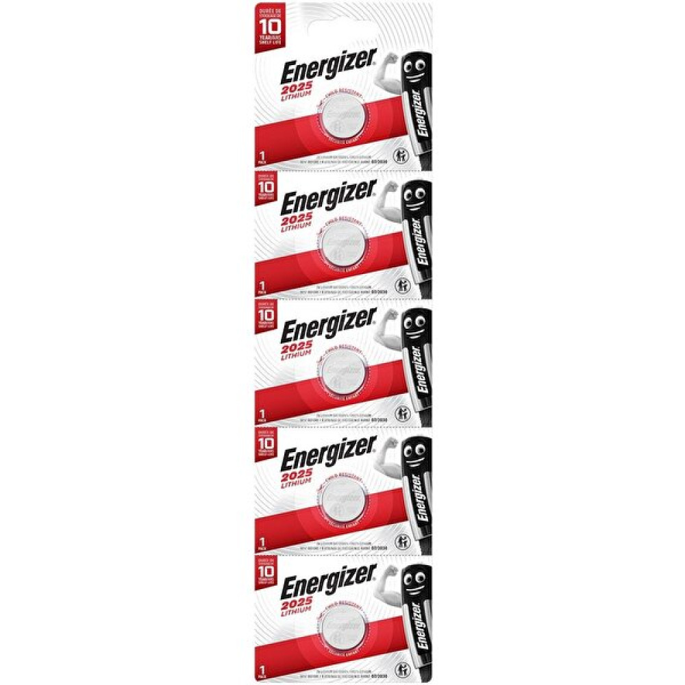 Energizer CR2025 3V Lityum Pil 5'li Paket - 5' li Normal & Şarj Edilebilir Piller Fiyatı