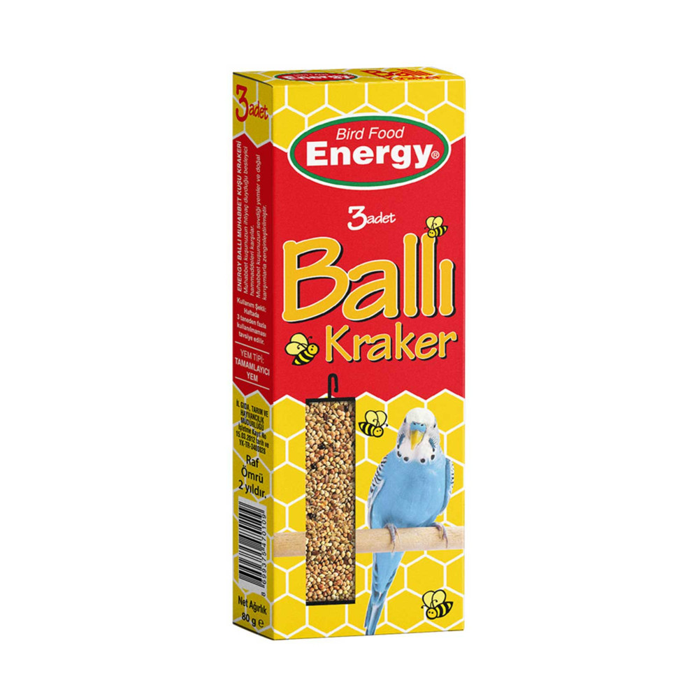 Energy Muhabbet Kuşu Krakeri 3'lü Paket Ballı Evcil Hayvan Ürünleri Fiyatı