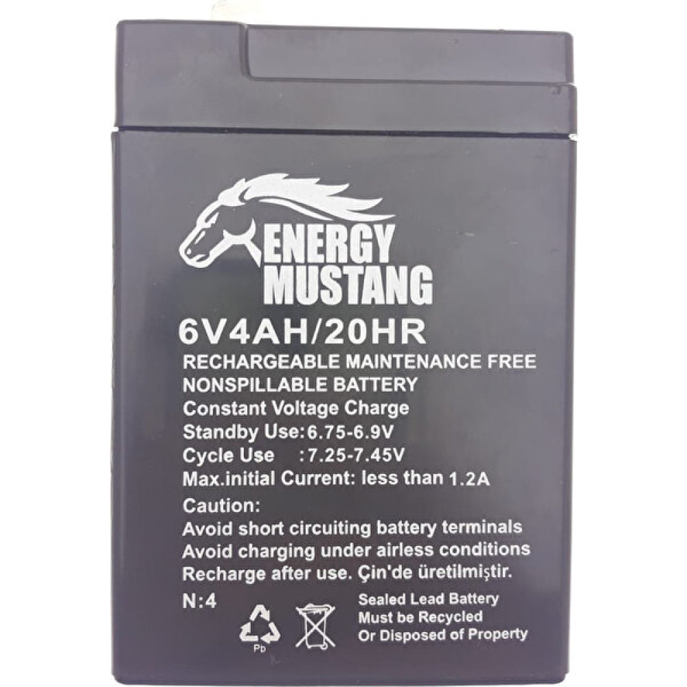 Energy Mustang 6V 4AH Terazi Aküsü Akü Fiyatı