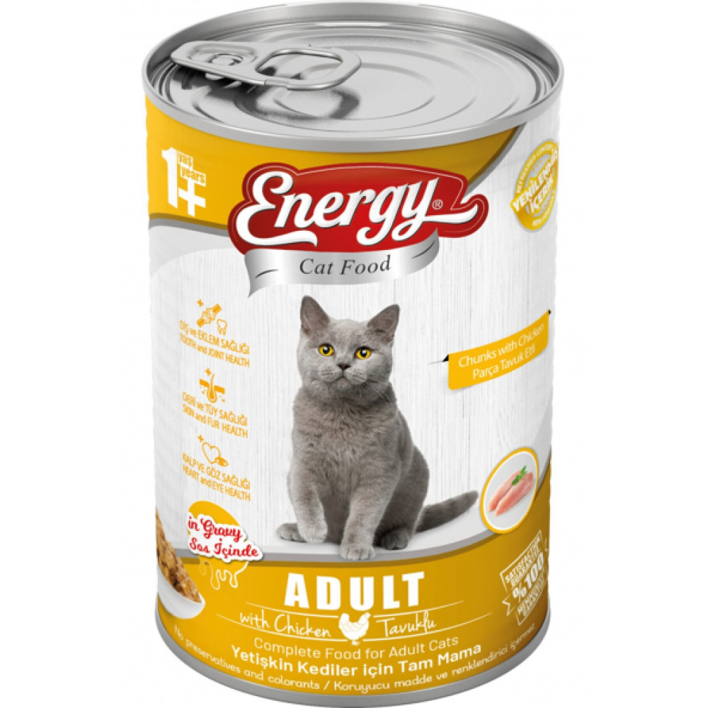 Energy Pet Food Energy Tavuklu Yetiskin Islak Konserve Mamasi 415 Gram 80 Adet Evcil Hayvan Ürünleri Fiyatı
