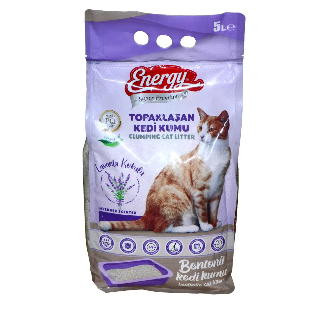 Energy Süper Premium Bentonit Kedi Kumu 5 lt Lavanta Kokulu Evcil Hayvan Ürünleri Fiyatı