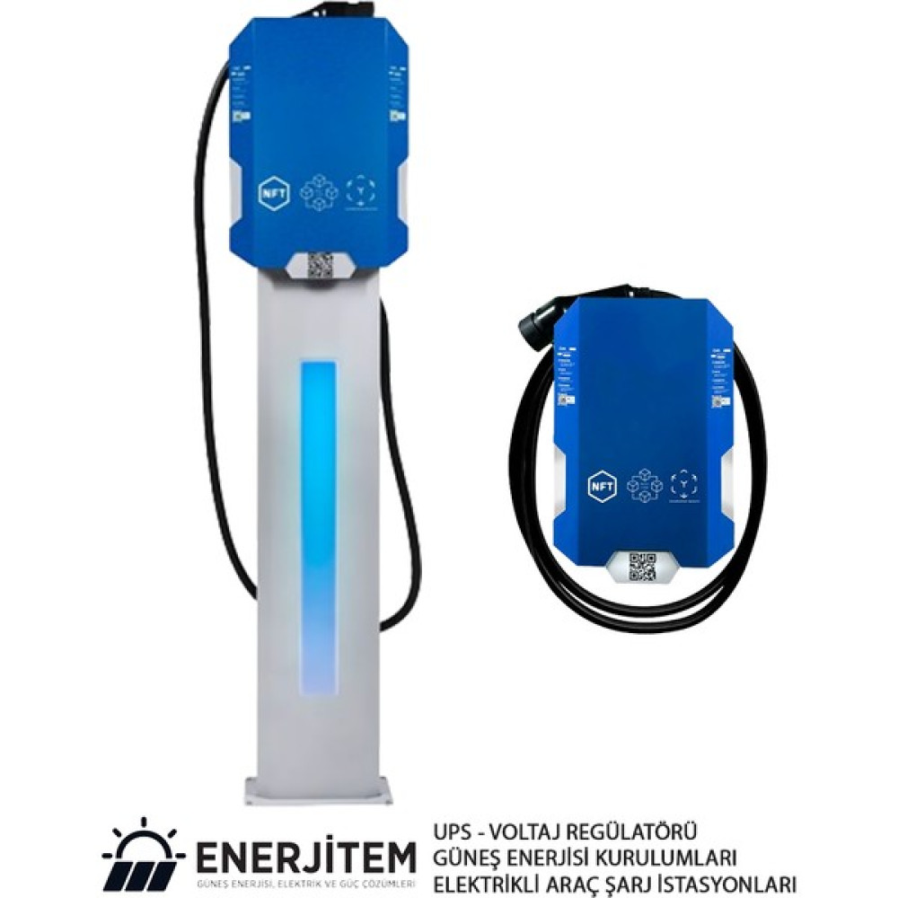 Enerjitem Elektrikli Araç Şarj Istasyonu, Işıklı Stant , Tak Çalıştır 11 Kw Kablolu, enerjitem Oto Seyahat Ürünleri Fiyatı