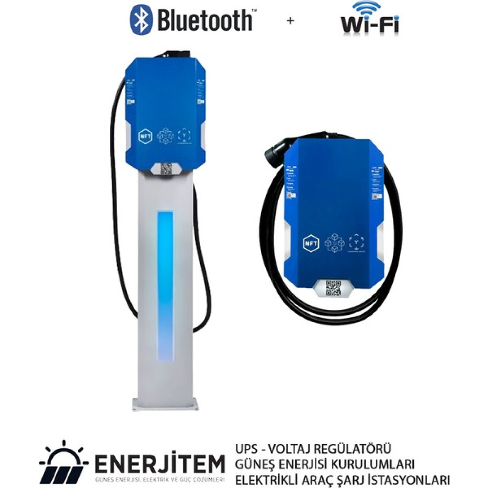 Enerjitem Elektrikli Araç Şarj Istasyonu Işıklı Stant Wifi Bluetooth Tak Çalıştır 11 Kw Kablolu,enerjitem Oto Seyahat Ürünleri Fiyatı