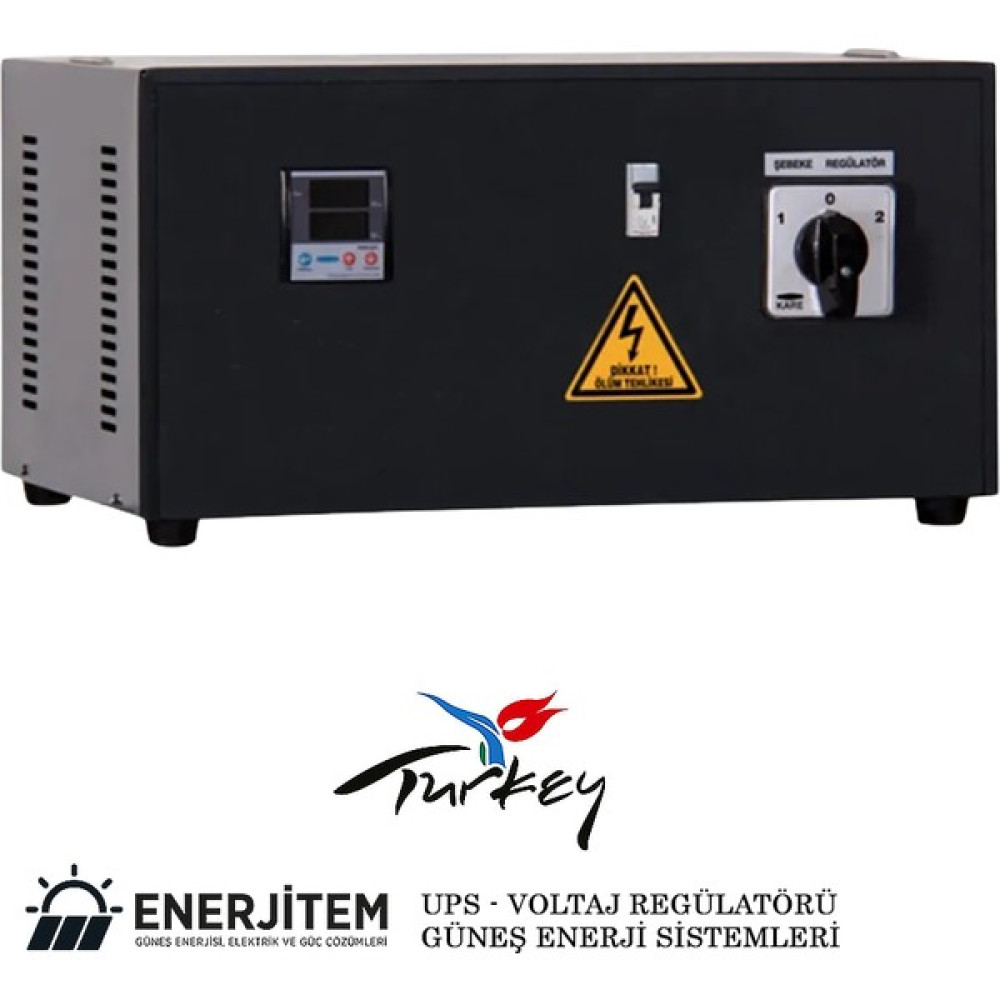 Enerjitem Regülatör 10 Kva Monofaze Servo Kontrollü Voltaj Regülatörü, 10 Kva Regülatör Power Supply Fiyatı