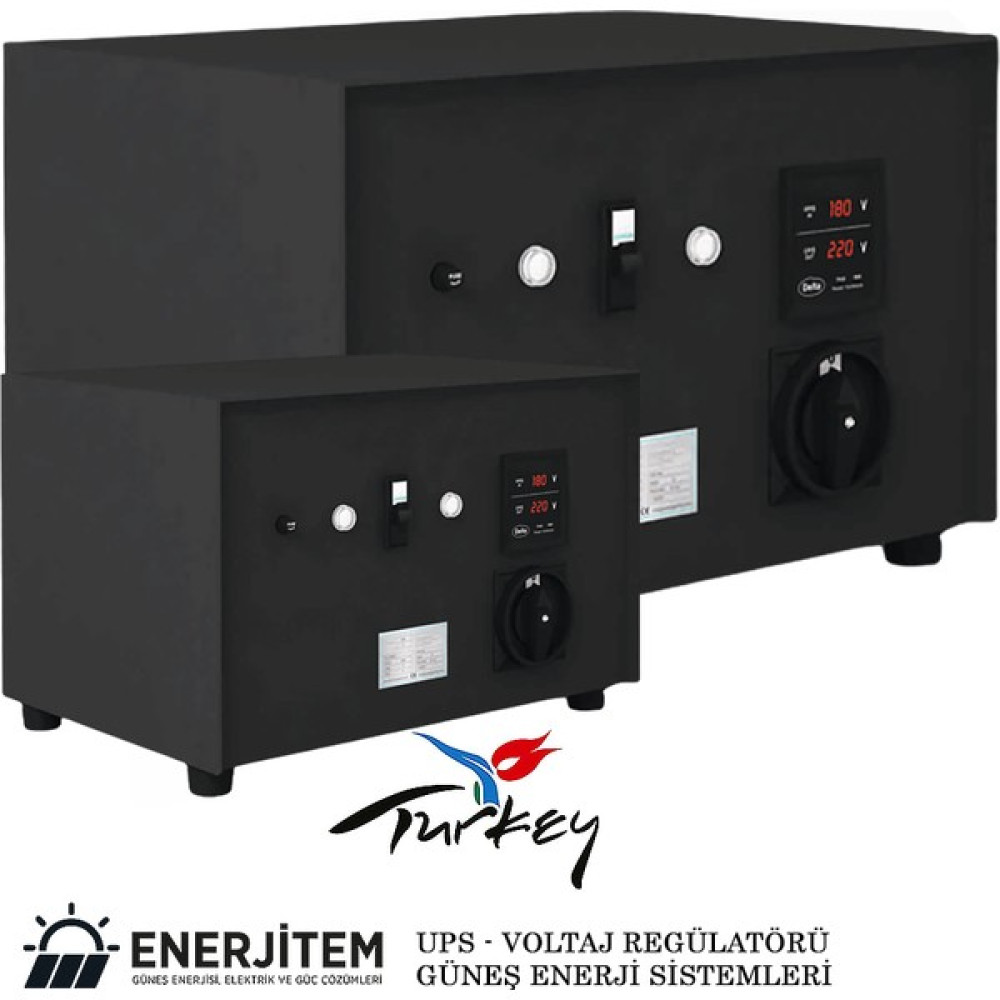 Enerjitem Voltaj Regülatörü Statik 10 Kva Monofaze Özel Üretim Çok Sessiz (160-260V) Power Supply Fiyatı