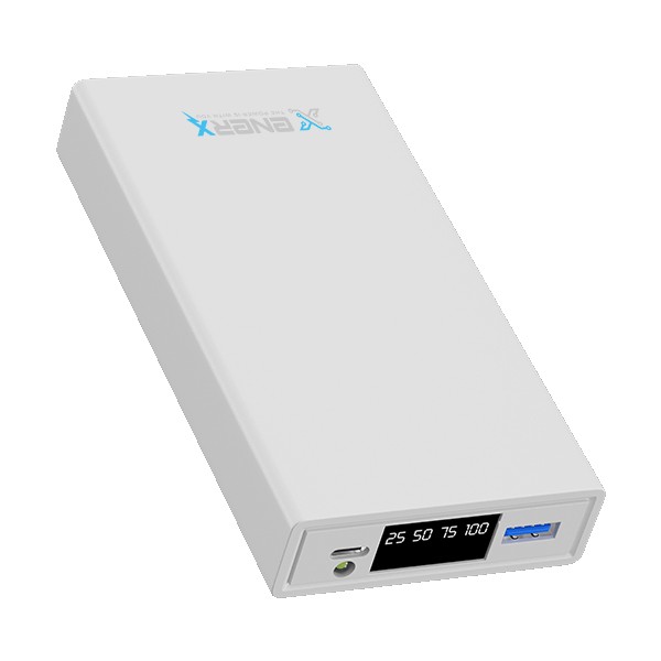 eNerRX Enerx ENR-P2025DC 20.000 mAh 2.1A Led Göstergeli Powerbank Beyaz - Siyah Taşınabilir Şarj Cihazı - Powerbank Fiyatı