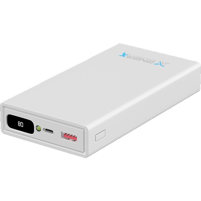 Enerx ENR-P20188DC 20.000 mAh 2.1A Dijital Göstergeli Powerbank Beyaz Taşınabilir Şarj Cihazı - Powerbank Fiyatı