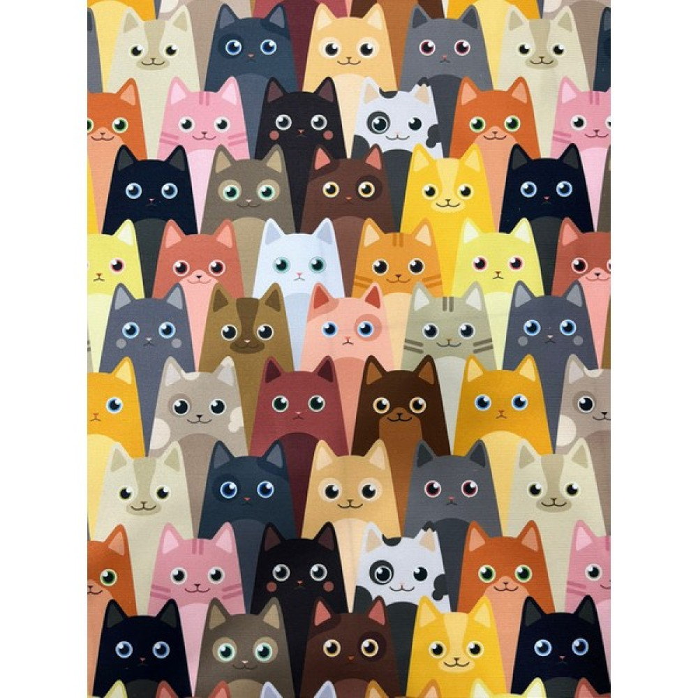Enesar Home Hayvan Desenli Kedi Desenli Dijital Baskı Döşemelik Kumaş - 140 cm - 100 cm Kumaşlar Fiyatı