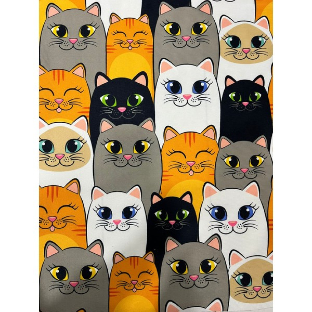 Enesar Home Hayvan Desenli Kedi Desenli Dijital Baskı Döşemelik Kumaş - 140 cm - Kedili - 100 cm Kumaşlar Fiyatı