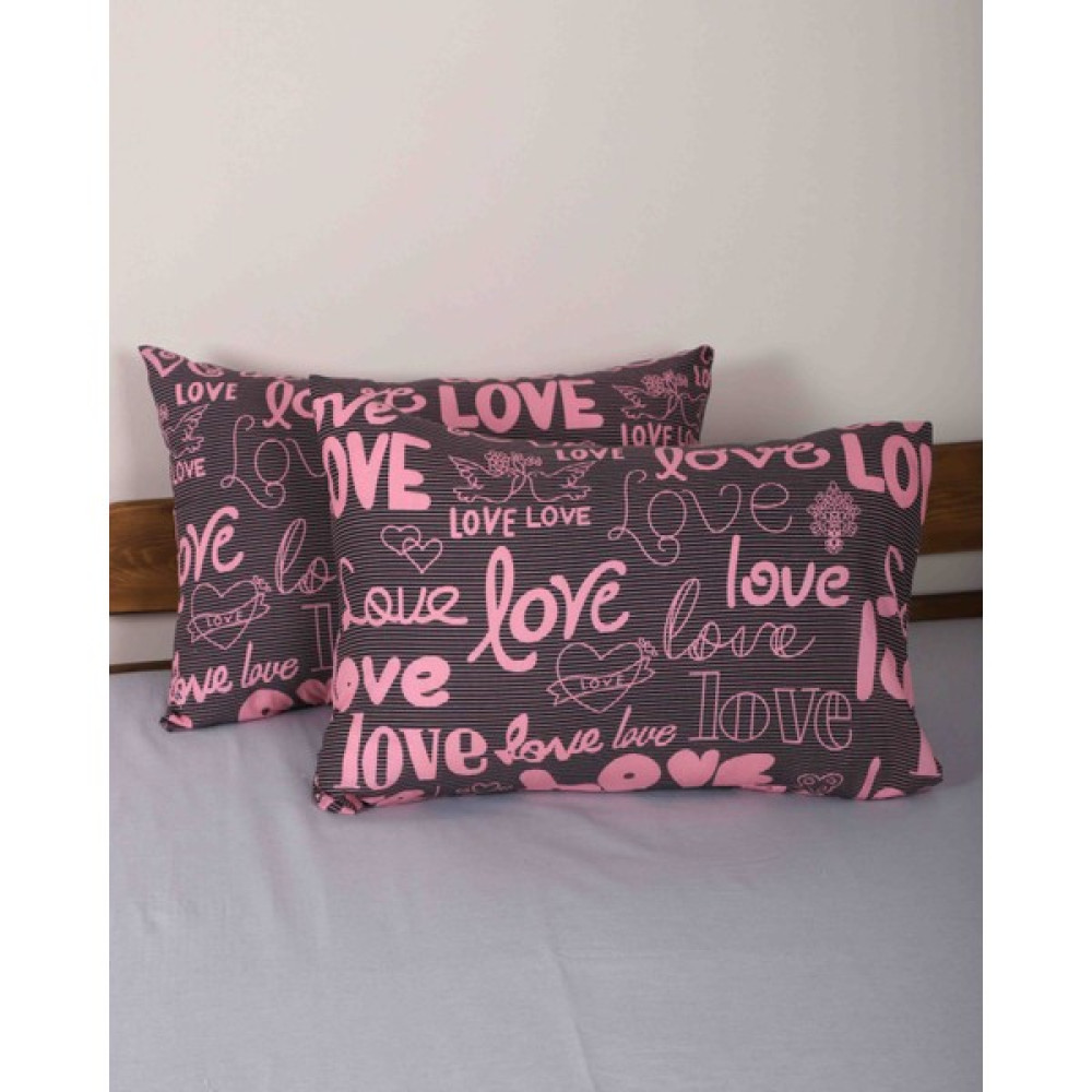 Enessa 2li Yastık Kılıfı Kapaklı Love - 50 x 70 - Siyah Yastık Kılıfı Fiyatı