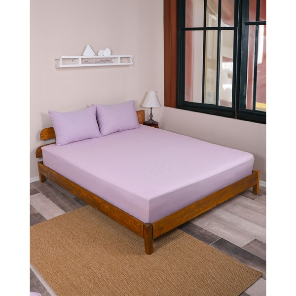 Enessa Tek Kişilik Lastikli Çarşaf Takımı 100*200 cm - 100 x 200 - Lila Çarşaf Fiyatı