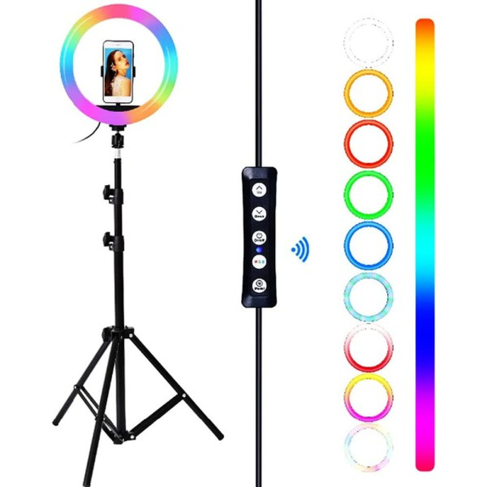 Enfein 13 Inch Rgb Ring Light 33CM Çok Renkli Fonksiyonlu Fotoğraf Video 170CM Tripod LED Işık Tripodlar Fiyatı