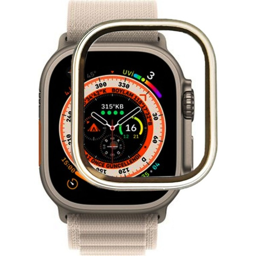 Enfein Apple Watch 8 Ultra 49MM Ile Uyumlu Ekran Koruyucu Alpn-07 Temperli Cam Koruyucu - Gümüş Cep Telefonu Ekran Koruyucusu Fiyatı