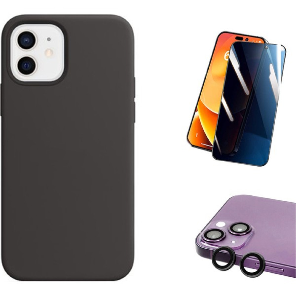 Enfein Iphone 12 Için Kılıf Hayalet Kırılmaz Cam ve Lens Koruyucu Hediyeli Khl1 Siyah Cep Telefonu Kılıfı Fiyatı