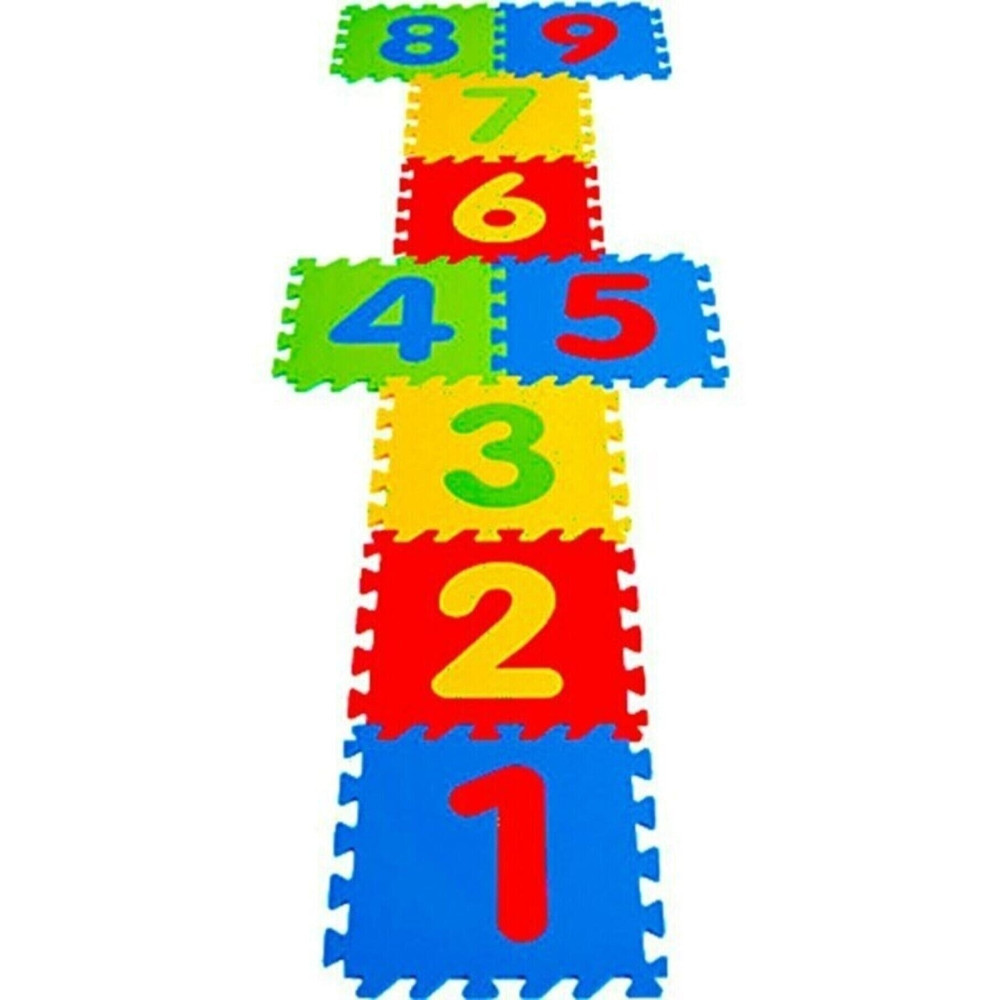 ENG.CO 9 Parça Büyük Boy Rakamlı Sayılı Sünger Yapılı Oyun Karosu Yer Matı Puzzle Yapboz Bebek Odası Halı Fiyatı