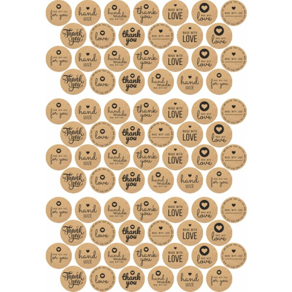 Engin 78 Adet Thank You-Hand Made Etiket, 10 Farklı Tasarım Sticker Yapı Kimyasalları & Yapıştırıcılar Fiyatı
