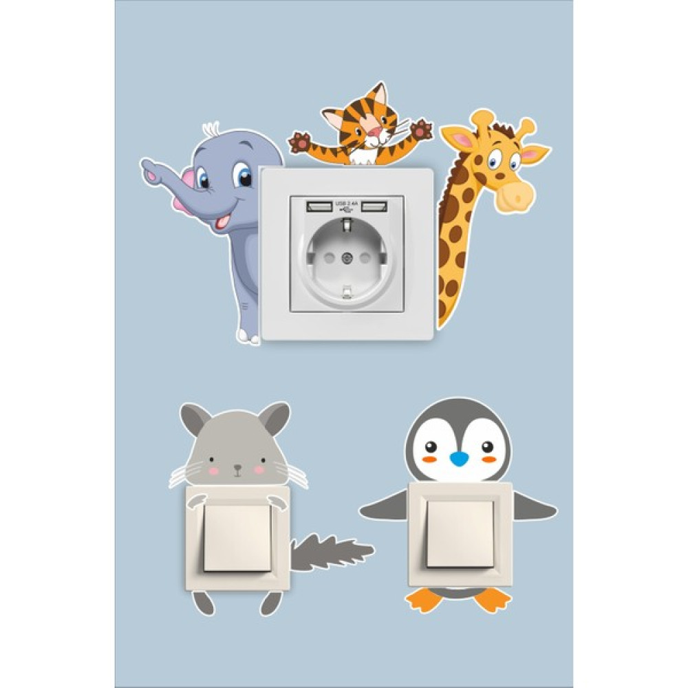 Engin Çocuk Odası Duvar Priz Anahtar Sticker Seti - 50 x 60 cm Duvar Stickerı Fiyatı