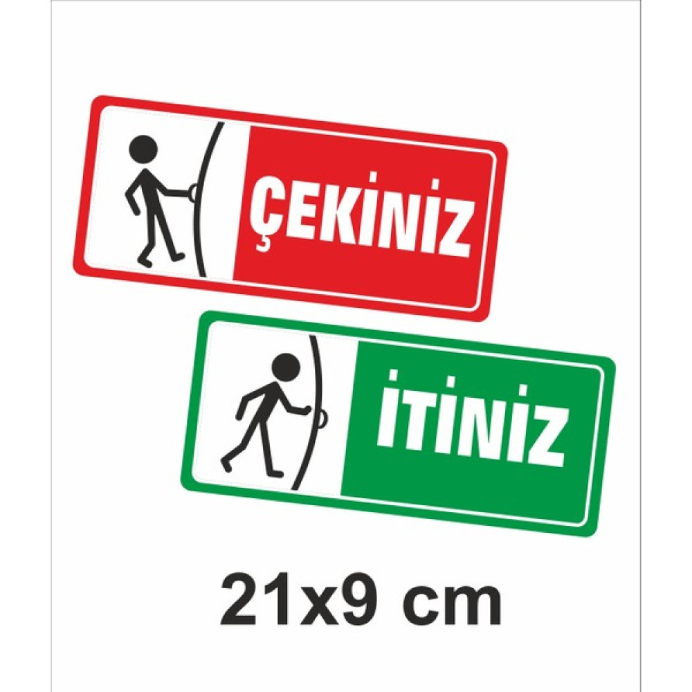 Engin Itiniz Çekiniz Kapı Uyarı Etiketi Sticker (9X21 Cm) Yapı Kimyasalları & Yapıştırıcılar Fiyatı