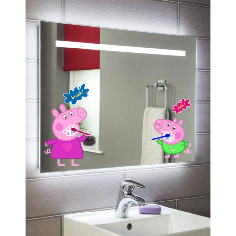 Engin Peppa Diş Fırçalıyor Bebek ve Çocuk Odası Dekoratif Duvar Çıkartması Sticker Duvar Stickerı Fiyatı