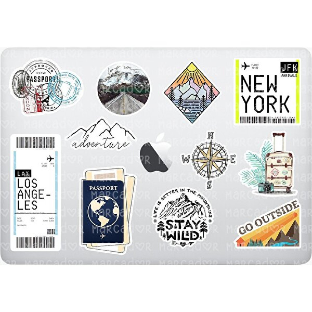 Engin Travel Seyahat Temalı Laptop Notebook Tablet Sticker Seti 16 Parça Yapı Kimyasalları & Yapıştırıcılar Fiyatı