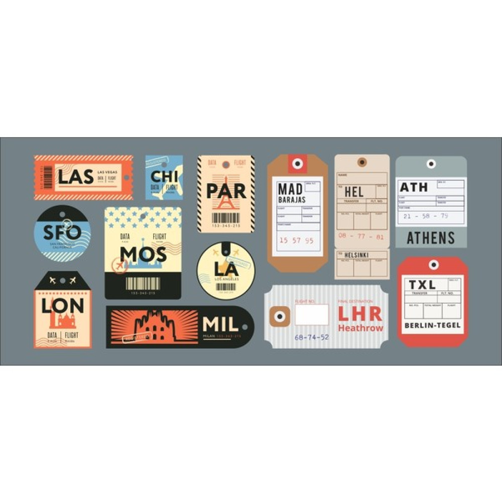 Engin Vintage Uçuş Valiz Kartı Sticker 13 Parça Waterproof Çizilmez Yapı Kimyasalları & Yapıştırıcılar Fiyatı