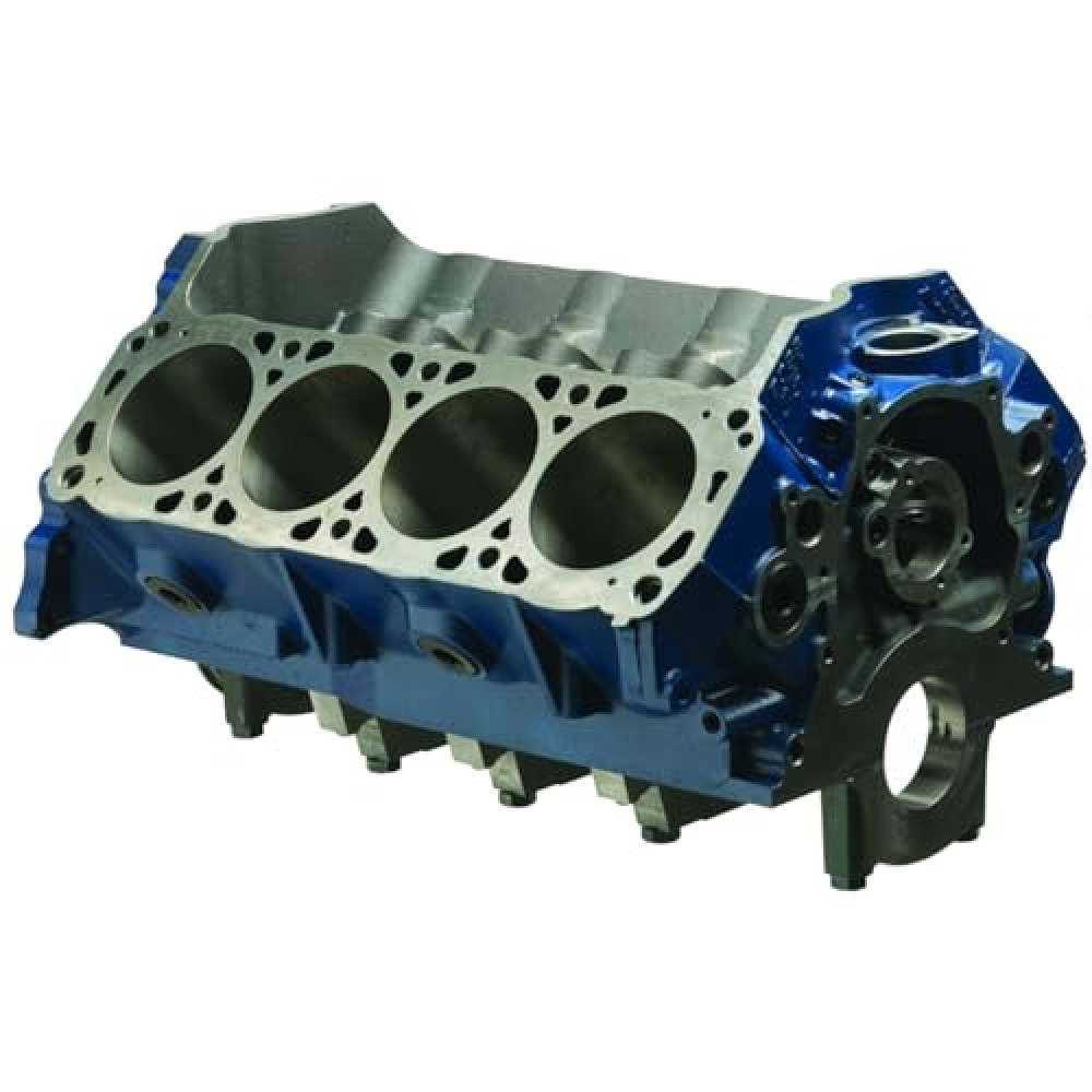 Engine, Boss 351, Bare Block, 3.990 in Bore, 9.200 Deck, 4-Bolt Main, 2 Piece Seal, Iron, Small Block Ford, Each