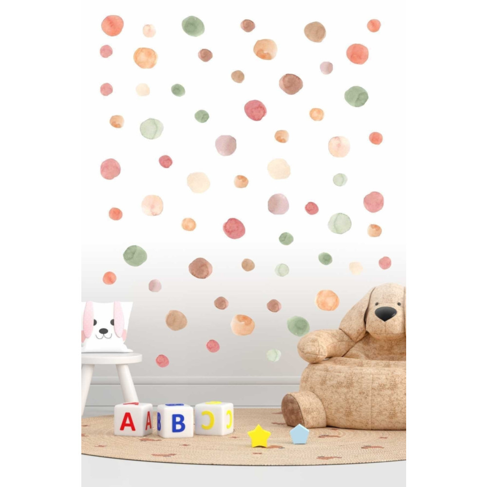 ENGINPRINT 5-3 Cm Renkli Nature Suluboya Puantiye Seti 102 Adet 26 x 44 Beden Duvar Stickerı Fiyatı