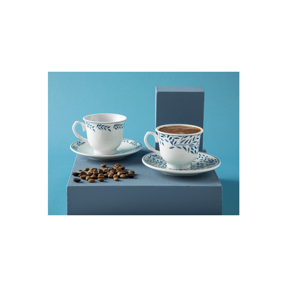 English Home Blatt Porselen 4 Parça 2 Kişilik Kahve Fıncan Takımı 80 Ml Lacivert Fincan / Bardak / Kahve Takımı Fiyatı